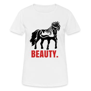Horses Horse Fool Foal Icelandic Horses Saying - Women's Breathable T-Shirt - white - Front - AI Model Female 172 dark (172cm)