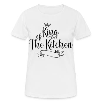 King of the Kitchen - Women's Breathable T-Shirt - white - Front - AI Model Female 172 dark (172cm)