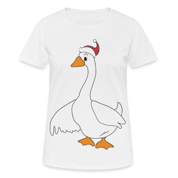 lustige Tiere zu Weihnachten - Frauen T-Shirt atmungsaktiv - Weiß - Vorne - AI Model Female 172 dark (172cm)