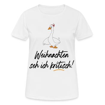 Lustige vegetarische Sprüche zu Weihnachten - Frauen T-Shirt atmungsaktiv - Weiß - Vorne - AI Model Female 172 dark (172cm)