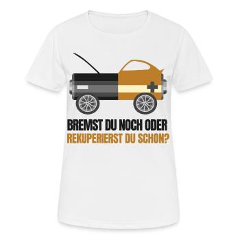 E-Autofahrer - Frauen T-Shirt atmungsaktiv - Weiß - Vorne - AI Model Female 172 dark (172cm)