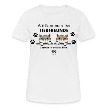 Tierfreunde Katzen - Frauen T-Shirt atmungsaktiv - Weiß - Vorne - AI Model Female 172 dark (172cm)