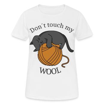 Don't touch my wool - Women's Breathable T-Shirt - white - Front - AI Model Female 172 dark (172cm)