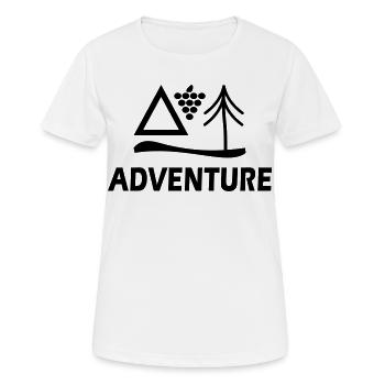 Aventure - T-shirt respirant Femme - blanc - Devant - AI Model Female 172 dark (172cm)