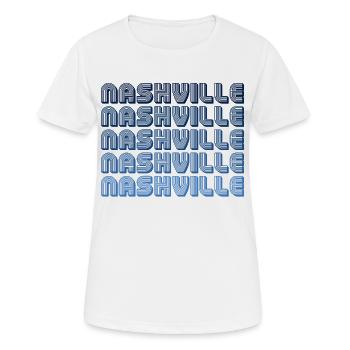 Nashville Retro Gradient - Frauen T-Shirt atmungsaktiv - Weiß - Vorne - AI Model Female 172 dark (172cm)