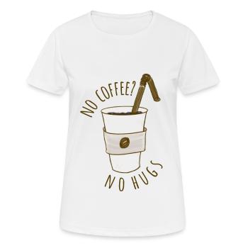 Kein Kaffee? - Frauen T-Shirt atmungsaktiv - Weiß - Vorne - AI Model Female 172 dark (172cm)