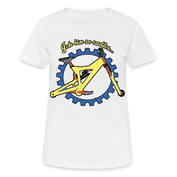 Je suis tellement sans roues - T-shirt respirant Femme - blanc - Devant - AI Model Female 172 dark (172cm)