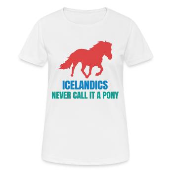 Islandpferde Pony Islandponys Galopp Statement - Frauen T-Shirt atmungsaktiv - Weiß - Vorne - AI Model Female 172 dark (172cm)
