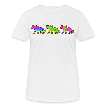 Gallop cheval amoureux chevaux amour chevaux islandais - T-shirt respirant Femme - blanc - Devant - AI Model Female 172 dark (172cm)
