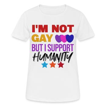 Déclaration d’égalité gay LGBT Sexualité - T-shirt respirant Femme - blanc - Devant - AI Model Female 172 dark (172cm)