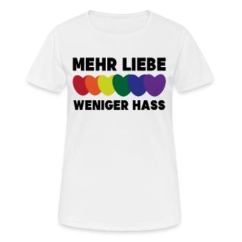 Lgbt Gleichberechtigung Statement Homosexuell Herz - Frauen T-Shirt atmungsaktiv - Weiß - Vorne - AI Model Female 172 dark (172cm)