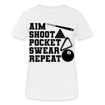 Aim Shoot Sink Repeat - Women's Breathable T-Shirt - white - Front - AI Model Female 172 dark (172cm)