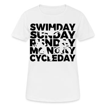 Semaine du triathlon - T-shirt respirant Femme - blanc - Devant - AI Model Female 172 dark (172cm)