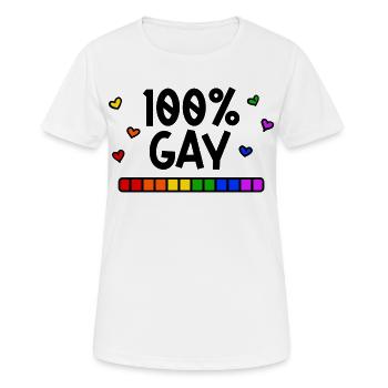 Rechte Homosexueller Statement Lgbt Bisexuell - Frauen T-Shirt atmungsaktiv - Weiß - Vorne - AI Model Female 172 dark (172cm)