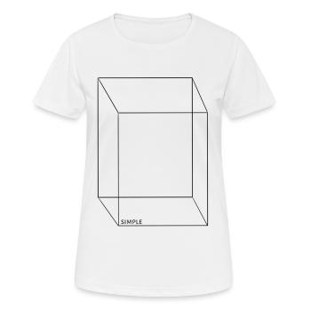 Einfach - Frauen T-Shirt atmungsaktiv - Weiß - Vorne - AI Model Female 172 dark (172cm)