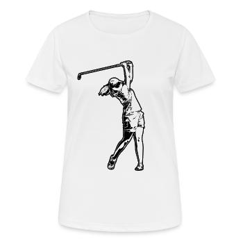 Golfspieler Mädchen - Frauen T-Shirt atmungsaktiv - Weiß - Vorne - AI Model Female 172 dark (172cm)