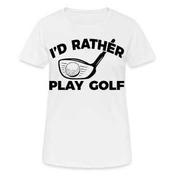 Lustiger Golfspieler - Frauen T-Shirt atmungsaktiv - Weiß - Vorne - AI Model Female 172 dark (172cm)