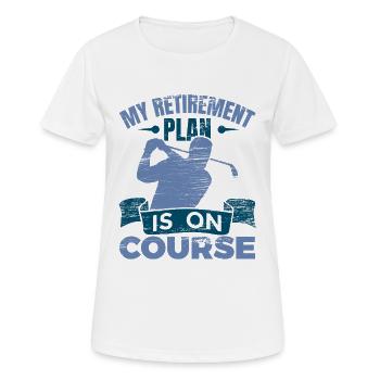 Golfer Pensionierung - Frauen T-Shirt atmungsaktiv - Weiß - Vorne - AI Model Female 172 dark (172cm)