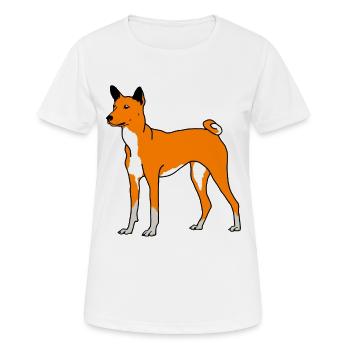 Ingwer Hündchen - Frauen T-Shirt atmungsaktiv - Weiß - Vorne - AI Model Female 172 dark (172cm)