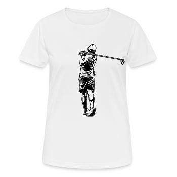 Golfspieler - Frauen T-Shirt atmungsaktiv - Weiß - Vorne - AI Model Female 172 dark (172cm)