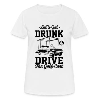 Golfwagen und Bier - Frauen T-Shirt atmungsaktiv - Weiß - Vorne - AI Model Female 172 dark (172cm)