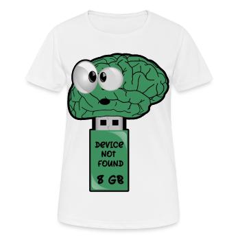 Clé USB Brain - T-shirt respirant Femme - blanc - Devant - AI Model Female 172 dark (172cm)