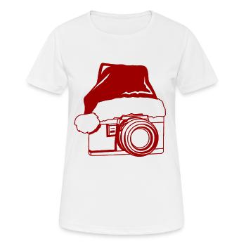 Christmas Photography - Women's Breathable T-Shirt - white - Front - AI Model Female 172 dark (172cm)