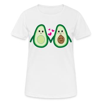 Avocado Herz Elternteil Schwangerschaft Schwanger - Frauen T-Shirt atmungsaktiv - Weiß - Vorne - AI Model Female 172 dark (172cm)