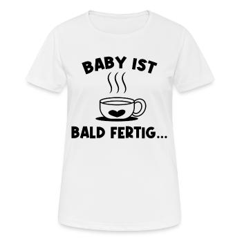 Schwangerschaft Schwanger Statement Babybauch - Frauen T-Shirt atmungsaktiv - Weiß - Vorne - AI Model Female 172 dark (172cm)