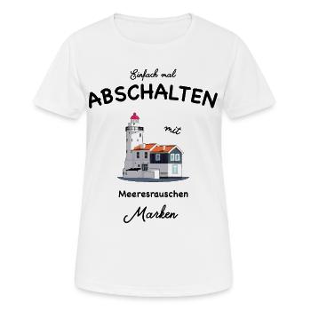 Marken, Waterland, Niederlande, Einfach abschalten - Frauen T-Shirt atmungsaktiv - Weiß - Vorne - AI Model Female 172 dark (172cm)