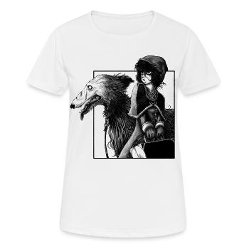 Chaperon noir - T-shirt respirant Femme - blanc - Devant - AI Model Female 172 dark (172cm)