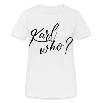 Karl qui ? - T-shirt respirant Femme - blanc - Devant - AI Model Female 172 dark (172cm)