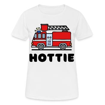 Feuerwehr Feuerwehrauto Brandschutz Spruch - Frauen T-Shirt atmungsaktiv - Weiß - Vorne - AI Model Female 172 dark (172cm)