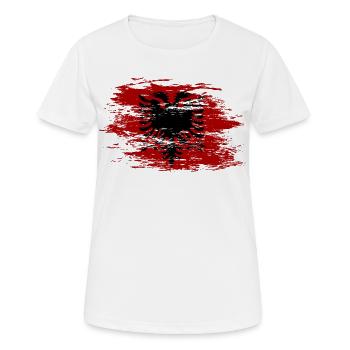 Albania used - Women's Breathable T-Shirt - white - Front - AI Model Female 172 dark (172cm)