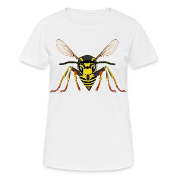 Guêpe de l’avant - T-shirt respirant Femme - blanc - Devant - AI Model Female 172 dark (172cm)