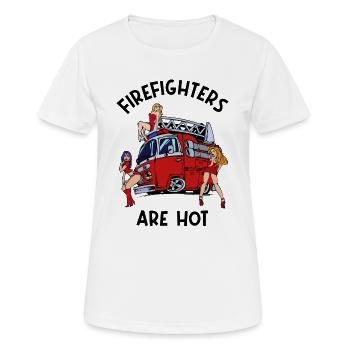 Déclaration sur les pompiers sauveteurs Brigade des pompiers - T-shirt respirant Femme - blanc - Devant - AI Model Female 172 dark (172cm)