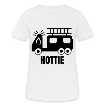 Fire engine fire protection fire brigade slogan - Women's Breathable T-Shirt - white - Front - AI Model Female 172 dark (172cm)