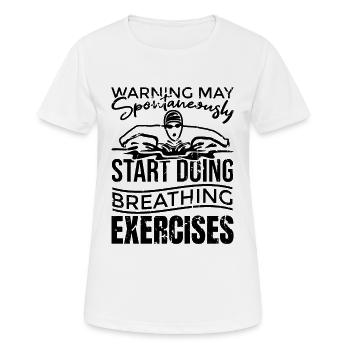 Nageurs de compétition - T-shirt respirant Femme - blanc - Devant - AI Model Female 172 dark (172cm)