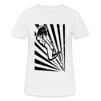 Nageur - T-shirt respirant Femme - blanc - Devant - AI Model Female 172 dark (172cm)
