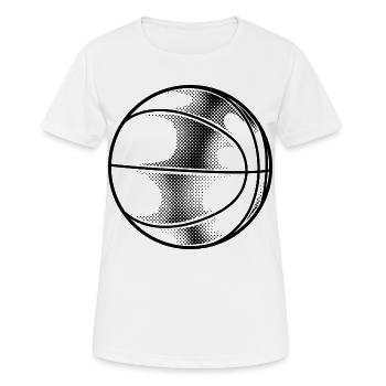 Basketball Ball - Frauen T-Shirt atmungsaktiv - Weiß - Vorne - AI Model Female 172 dark (172cm)