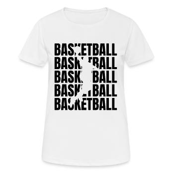 Basketballspieler - Frauen T-Shirt atmungsaktiv - Weiß - Vorne - AI Model Female 172 dark (172cm)