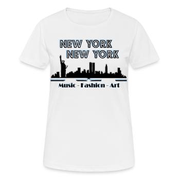New York Fashion Art Fashion Picture Cities City Nyc - T-shirt respirant Femme - blanc - Devant - AI Model Female 172 dark (172cm)