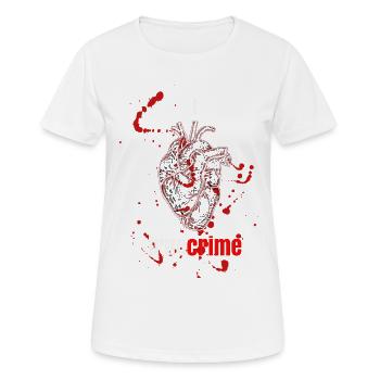 Truecrime Herz mit Blutspritzern - Frauen T-Shirt atmungsaktiv - Weiß - Vorne - AI Model Female 172 dark (172cm)