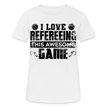 Basket-ball Shiri - T-shirt respirant Femme - blanc - Devant - AI Model Female 172 dark (172cm)
