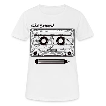 Retro Kassette und Stift - Frauen T-Shirt atmungsaktiv - Weiß - Vorne - AI Model Female 172 dark (172cm)