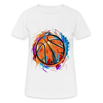 Basketball Basketballer - Frauen T-Shirt atmungsaktiv - Weiß - Vorne - AI Model Female 172 dark (172cm)