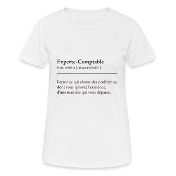 Experte Comptable Definition - T-shirt respirant Femme - blanc - Devant - AI Model Female 172 dark (172cm)