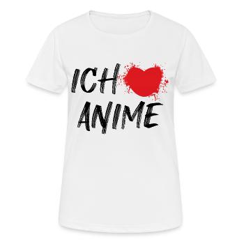 Anime Herz Manga Asiatisch Asien Popkultur - Frauen T-Shirt atmungsaktiv - Weiß - Vorne - AI Model Female 172 dark (172cm)
