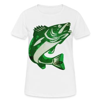 Fish Fishing Angler Fish Fisher - Women's Breathable T-Shirt - white - Front - AI Model Female 172 dark (172cm)