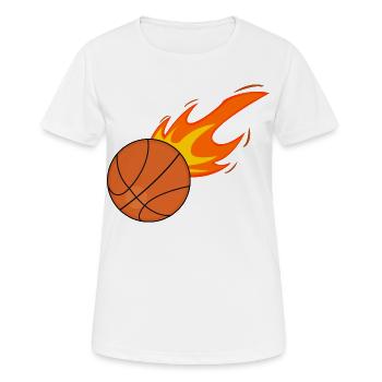 Basketball Basketballer - Frauen T-Shirt atmungsaktiv - Weiß - Vorne - AI Model Female 172 dark (172cm)